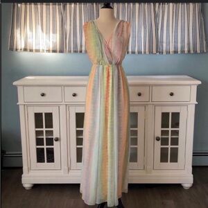 Anthropologie Pastel Tie Dye Maxi Skirt